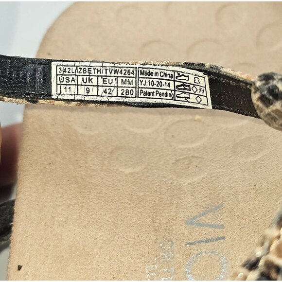 Vionic Women's Snake Print Lizbeth T-strap Orthotic Sandal Sz 11 2525 - Picture 8 of 16